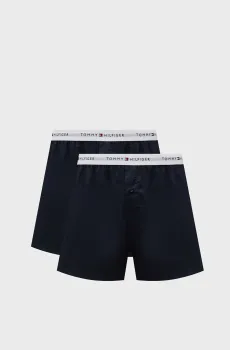 Мужские темно-синие трусы (2 шт) 2P WOVEN BOXER Синий M Tommy Hilfiger UM0UM03376
