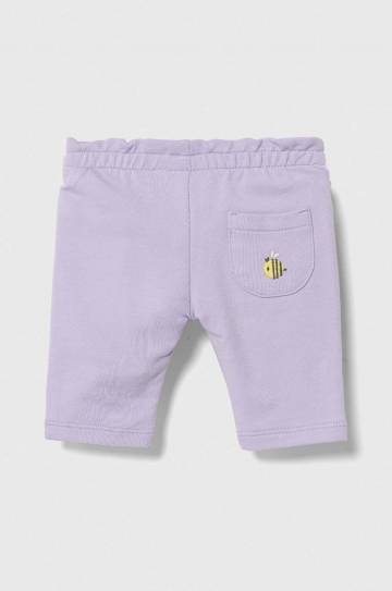 Детские леггинсы United Colors of Benetton цвет фиолетовый однотонные