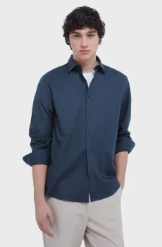 Мужская темно-синяя рубашка Синий S SPRINGFIELD 1502920