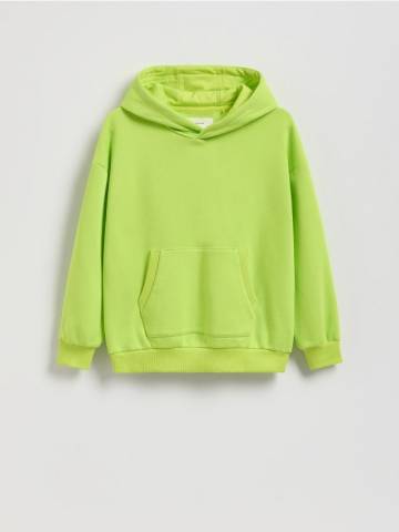 Reserved - Світшот оверсайз з капюшоном - жовто-зелений - 921FJ-71X Reserved - Світшот оверсайз з капюшоном - жовто-зелений - 921FJ-71X
