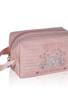 Косметичка розовая лаковая (AuC2025-10)