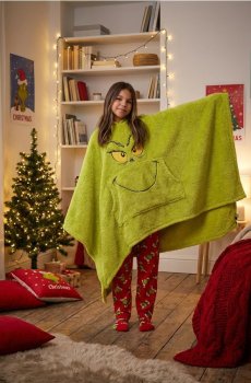 Ковдра з капюшоном Grinch - зелений