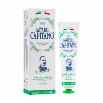 Зубная паста Pasta del Capitano 1905 Natural Herbs Toothpaste Натуральные травы, 75 мл Зубная паста Pasta del Capitano 1905 Natural Herbs Toothpaste Натуральные травы, 75 мл