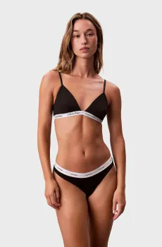 Женские черные трусики THONG Черный S Calvin Klein LV00QD5357