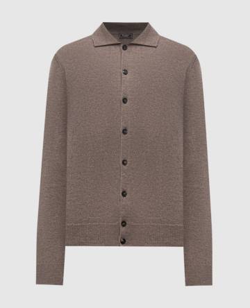 Коричневый кардиган из шерсти и кашемира