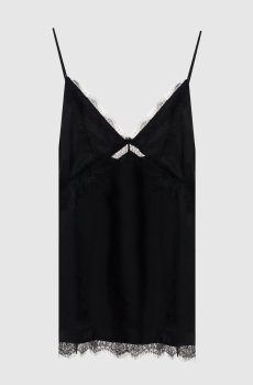 Черный топ с кружевом