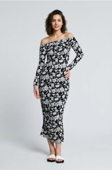 Мідісукня з відкритими плечима - різнобарвний