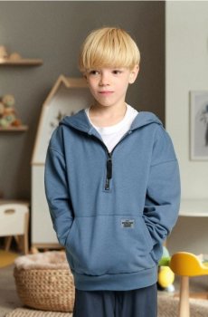 Кофта на блискавці - синій