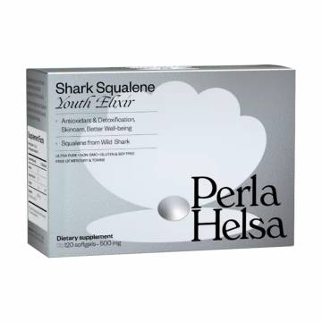 Эликсир молодости, сквален Perla Helsa Shark Squalene Youth Elixir 500 мг, 120 капсул