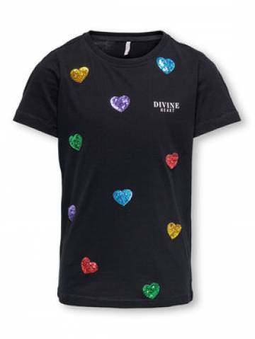 Kids ONLY Футболка 15286275 Чорний Regular Fit Kids ONLY Футболка 15286275 Чорний Regular Fit
