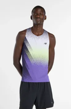Мужская фиолетовая майка Race Day Ultra Light Printed Фиолетовый L New Balance MT61934JEPU