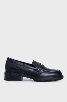 Женские черные кожаные лоферы TH PENNY LOAFER Черный 37 Tommy Hilfiger FW0FW08029