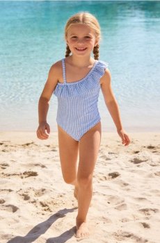 GIRLS` SWIMMING SUIT - синій