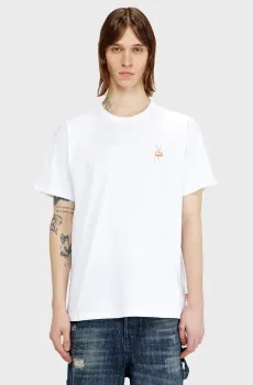 Мужская белая футболка T-NORM-V4 Белый XS Diesel A22005 0PLAT