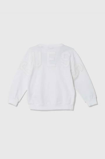 Детская хлопковая кофта Guess цвет белый с аппликацией L4YQ05 KAD73