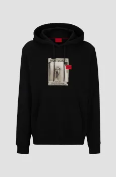 Мужское черное худи Черный XS HUGO 50504846;001