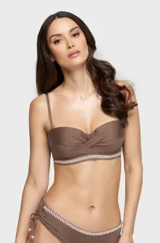 Женский коричневый лиф от купальника Коричневый 44B MARC&ANDRE L2304-Y-942