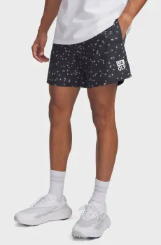 Мужские черные шорты с узором UA Golf Trip Volley Short Черный XL Under Armour 6011385-001