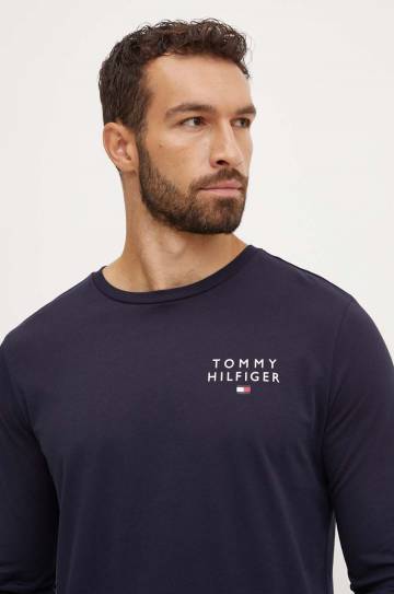 Хлопковый лонгслив лаунж Tommy Hilfiger однотонный UM0UM02984 Хлопковый лонгслив лаунж Tommy Hilfiger однотонный UM0UM02984