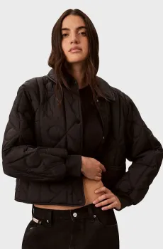 Женская черная куртка SHORT AOP QUILTED Черный M Calvin Klein Jeans LV047H517G