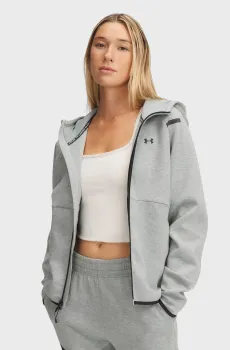 Женское светло-серое худи Unstoppable Flc FZ Серый XS Under Armour 1379842-348