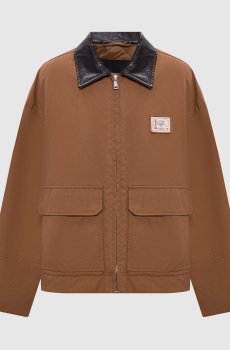 Коричневая куртка FRECCIA с брендированной нашивкой