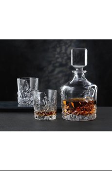 Графин для виски со стаканами Nachtmann Sculpture Whisky 750 ml / 365 ml 3 шт