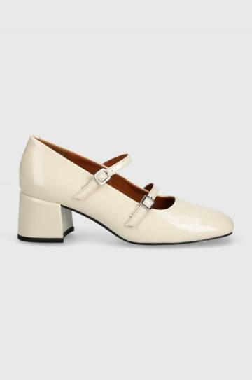 Кожаные туфли Vagabond Shoemakers ADISON цвет бежевый каблук кирпичик 5739-160-37 Кожаные туфли Vagabond Shoemakers ADISON цвет бежевый каблук кирпичик 5739-160-37