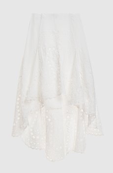 Белая ассиметричная юбка Finn