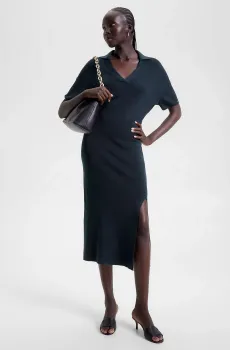 Женское темно-синее платье OPEN POLO BLOUSSON Синий M Tommy Hilfiger WW0WW38886