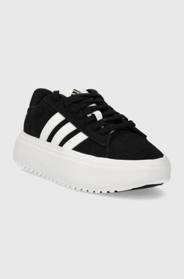 Кожаные кроссовки adidas GRAND COURT цвет чёрный IE1102 Кожаные кроссовки adidas GRAND COURT цвет чёрный IE1102