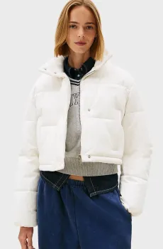 Женская белая вельветовая куртка CORD Белый M Tommy Jeans DW0DW21658