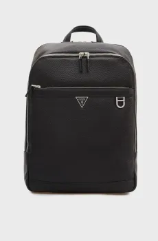 Мужской черный кожаный рюкзак MONACO SQUARED Черный ONESIZE Guess HMMOGRP6145