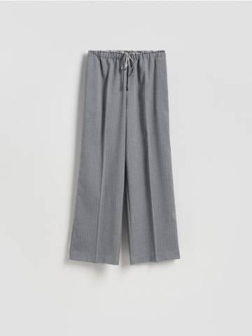 Reserved - Смугасті штани вільного крою - середньо-сірий - 324GF-85P