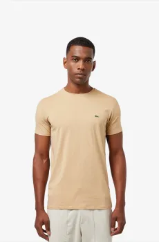 Мужская бежевая футболка Бежевый L-XL Lacoste TH099802S