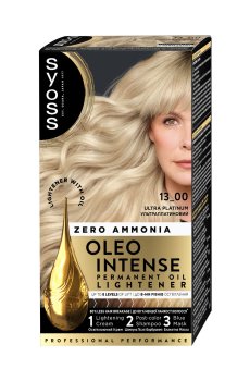 Безаммиачная стойкая краска для волос SYOSS Oleo Intense с маслом-активатором 13-00 Ультраплатиновый, 115 мл