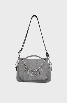 Женская серая джинсовая сумка HEART-D DSL CHARM Серый ONESIZE Diesel X10687 P8918