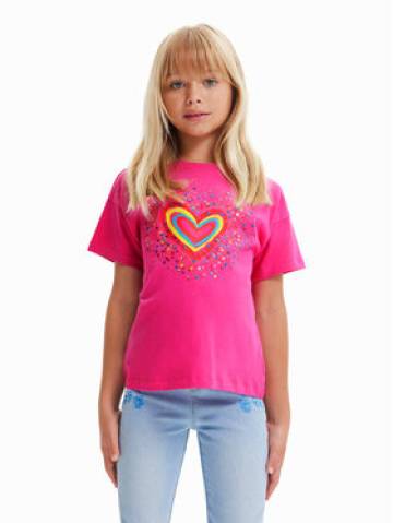 Desigual Футболка 23SGTK20 Рожевий Regular Fit Desigual Футболка 23SGTK20 Рожевий Regular Fit