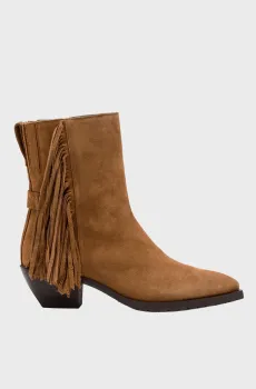Женские рыжие замшевые казаки BAZELY Рыжий 40 AllSaints W015FE