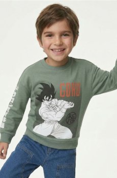 Бавовняний світшот Dragon Ball - green spruce