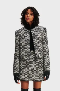 Женский твидовый жакет Разноцветный 40 Karl Lagerfeld 236W1406