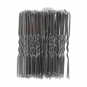 Шпильки для волос Cosmo Shop волнистой формы, серебряные, 50 мм, 50 шт (CS5S)