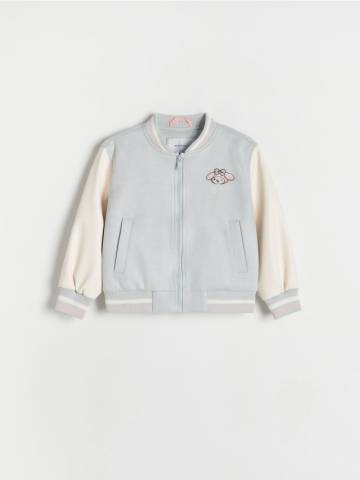 Reserved - GIRLS` OUTER JACKET - світло-сірий - 558CV-09X Reserved - GIRLS` OUTER JACKET - світло-сірий - 558CV-09X