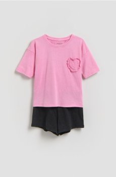 Reserved - Піжамний комплект з двох частин - яскраво-рожевий - 184JL-42X