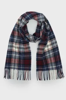 Мужской шерстяной шарф в клетку TH MONOGRAM TARTAN SCARF Разноцветный ONESIZE Tommy Hilfiger AM0AM11984