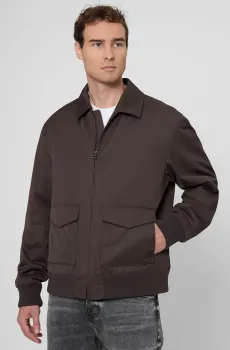 Мужская темно-коричневая куртка BOSS x BECKHAM Коричневый 50 BOSS 50557631;244