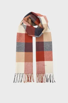 Мужской шерстяной шарф в клетку MULTI Разноцветный ONESIZE Gant 9920250