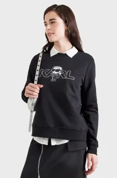 Женский черный свитшот Черный XS Karl Lagerfeld A3W20056