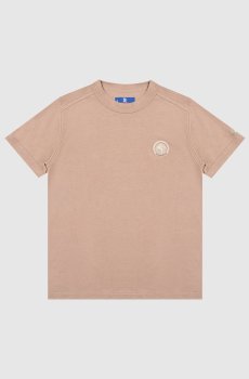 Детская коричневая футболка с нашивкой логотипа