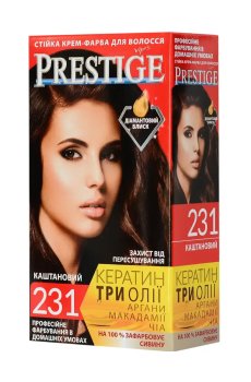 Стойкая крем-краска для волос Vips Prestige 231 Каштановый, 100 мл